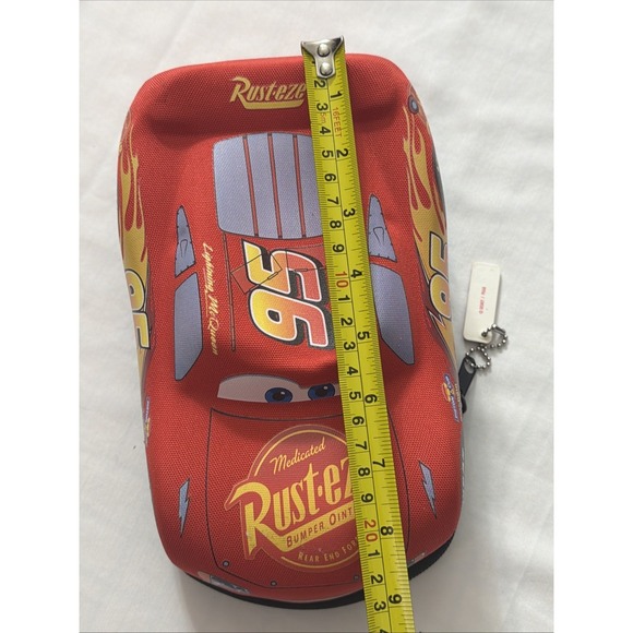 Pixar Cars Lightning McQueen 95 Rust-Eze 3D Zip Pencil Case Disney Store - Picture 8 of 16